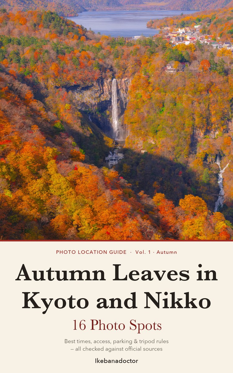 Book cover: Autumn Leaves in Kyoto and Nikko — 16 Photo Spots