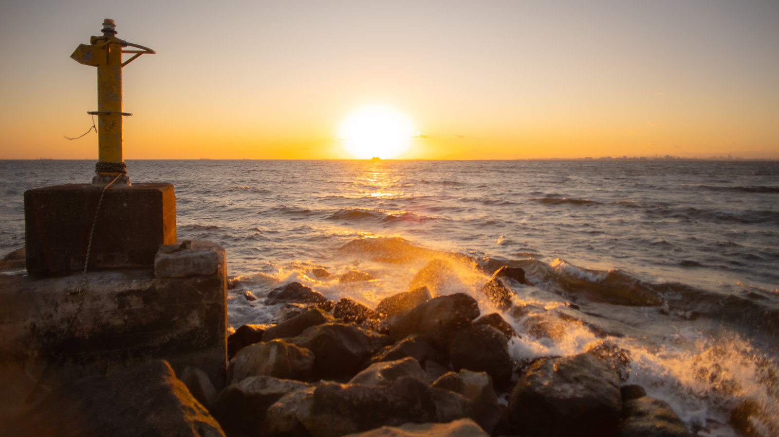 幕張の浜の夕日：13 光の帯 を1回適用