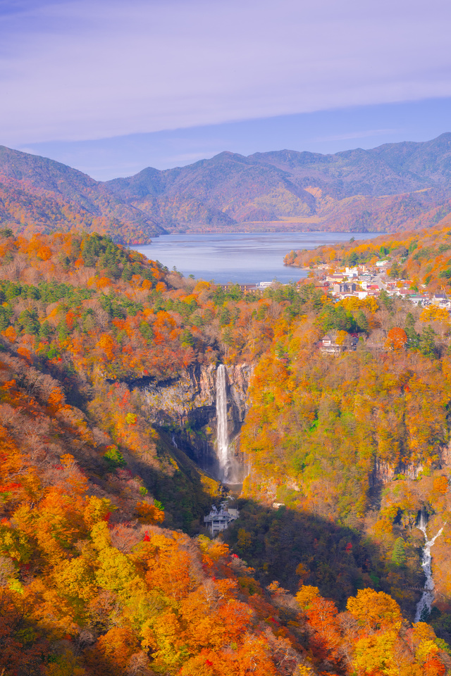 Kegon Falls from Akechidaira (Tochigi — Oku-Nikko Panorama)