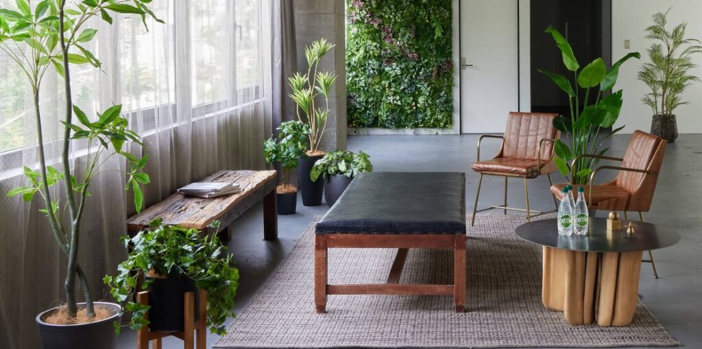癒しの空間を彩るフェイクグリーンの使用例4 / Fake Greenery Idea 4 for a Healing Space